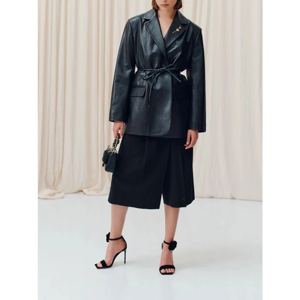 Marella Stijlvolle Geriemde Jurk Black Dames