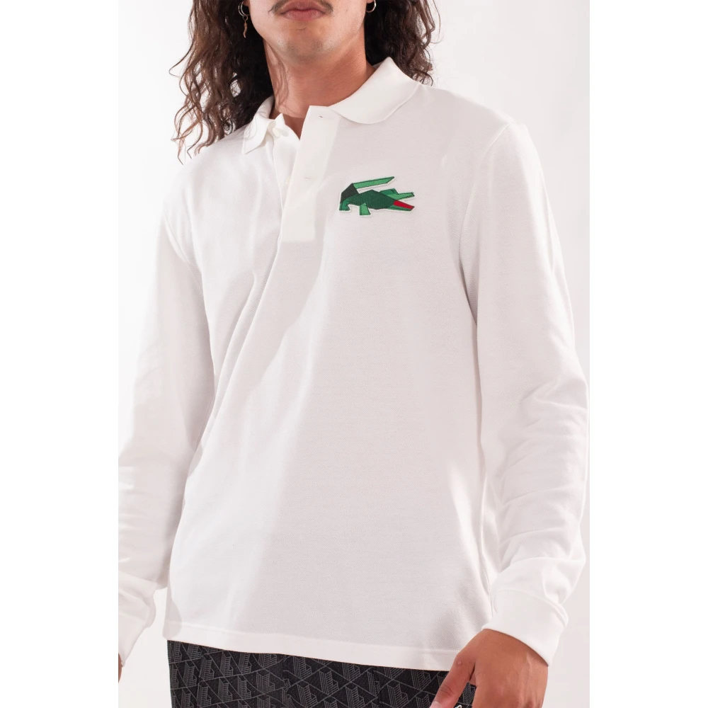 Lacoste Badge Polo Shirt in 70V White Heren