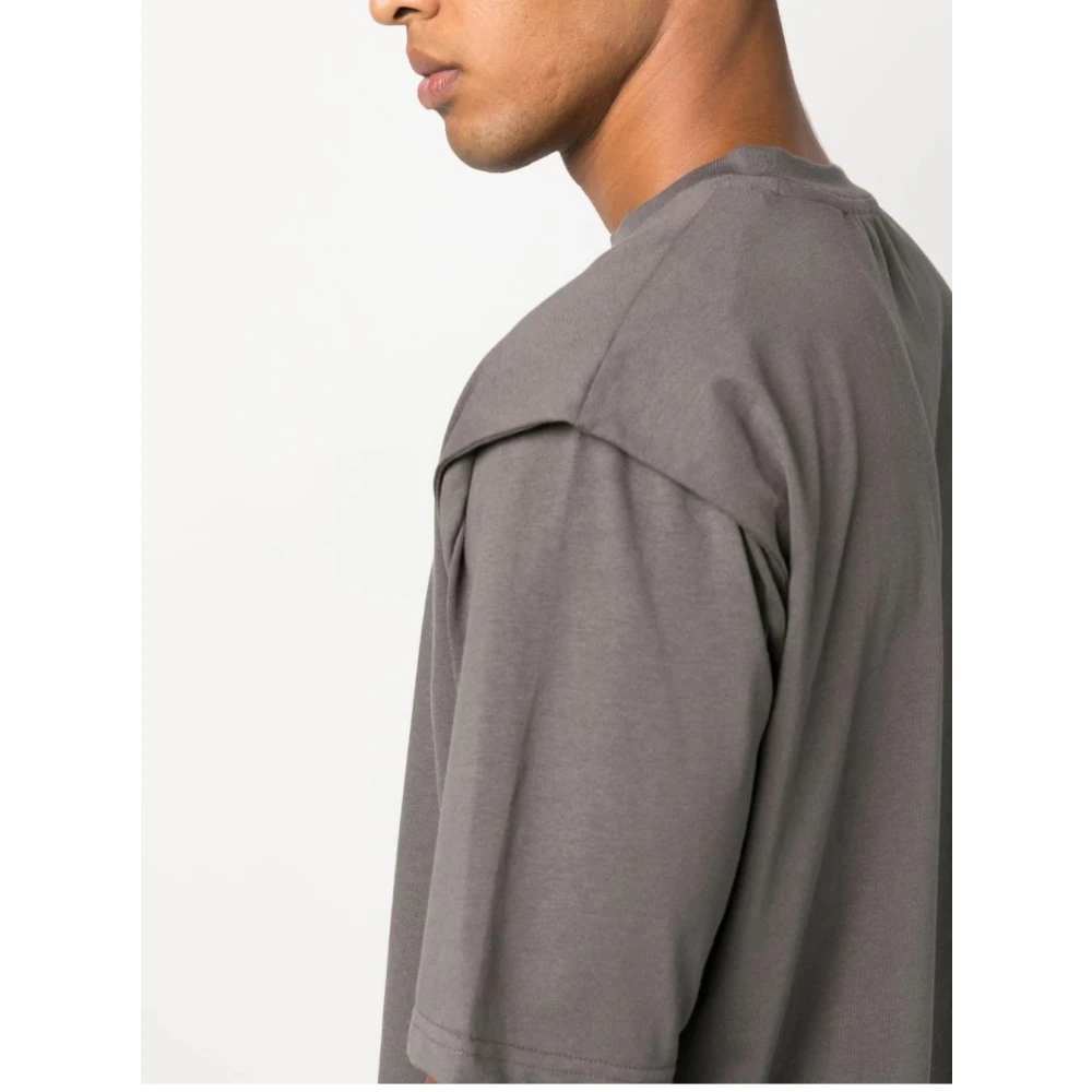 Heliot Emil Outline Logo T-Shirt Gray Heren