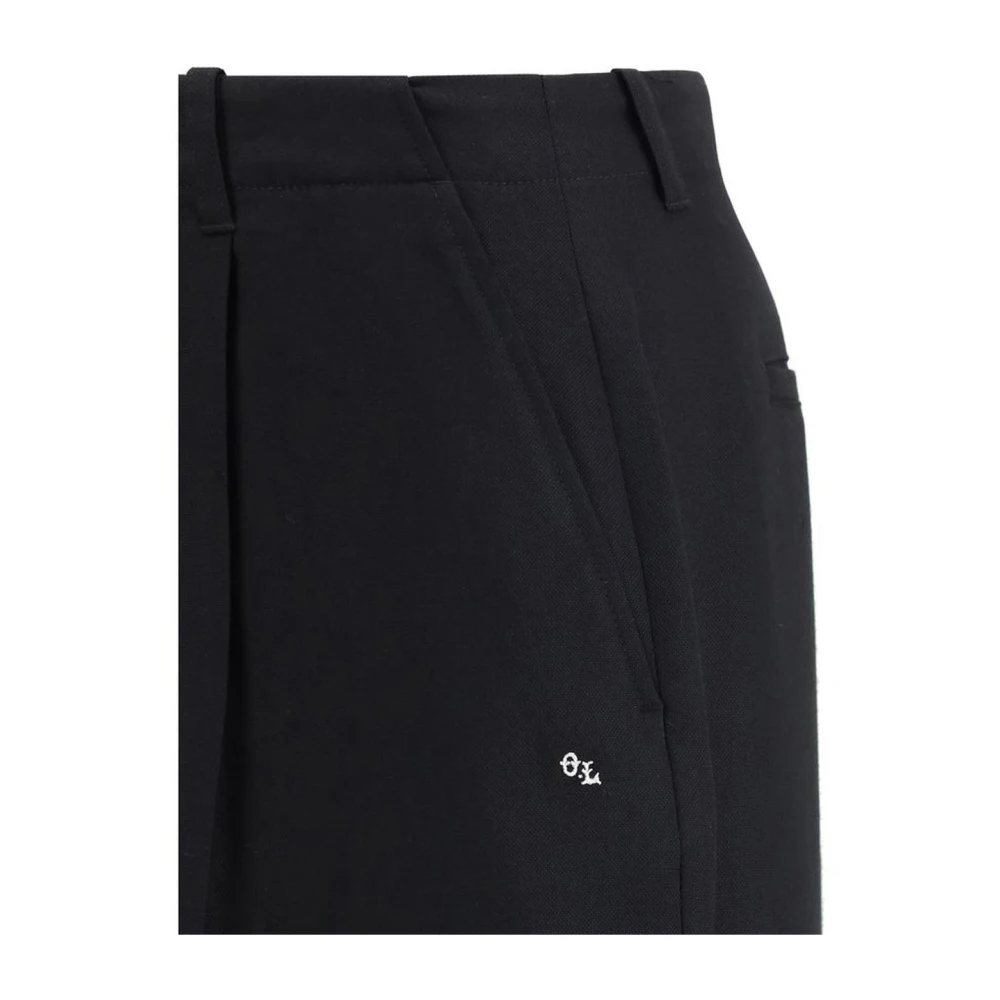 Our Legacy Hoge taille wol chino broek Black Heren