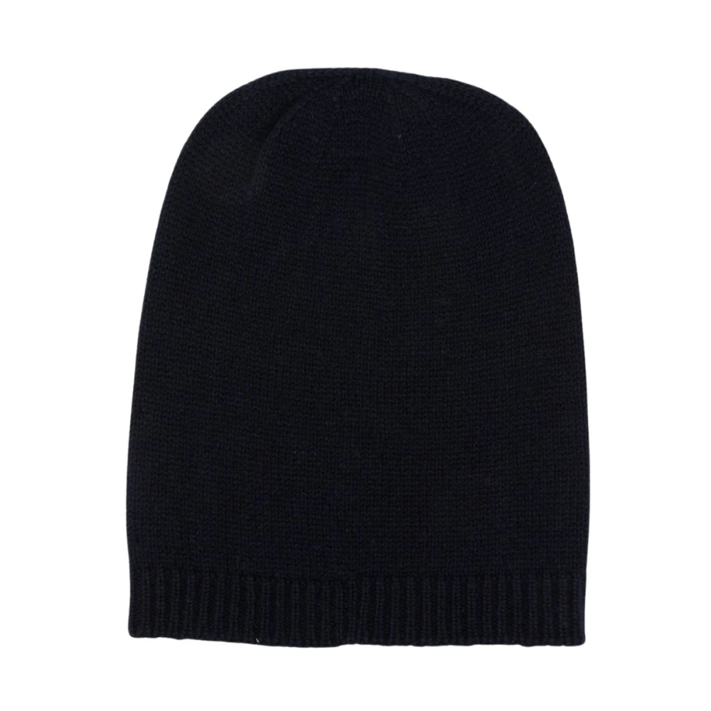 Fabiana Filippi , Accessories, Female, Blue, One Size, Ribbed Trim Slip-On Beanie