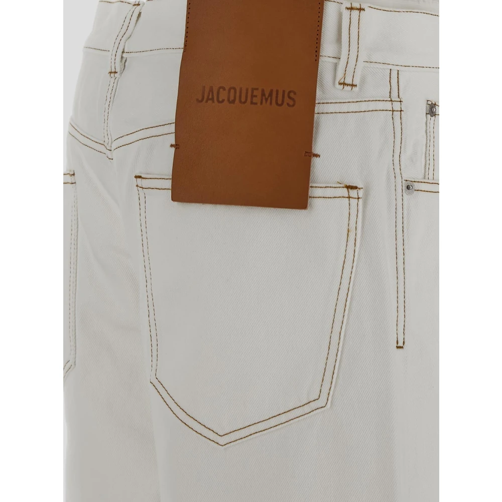 Jacquemus Kwaliteit Katoen Straight Jeans White Heren