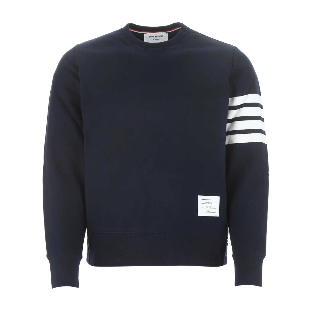 Thom Browne Stijlvolle Navy Blue Katoenen Sweatshirt Blue Heren