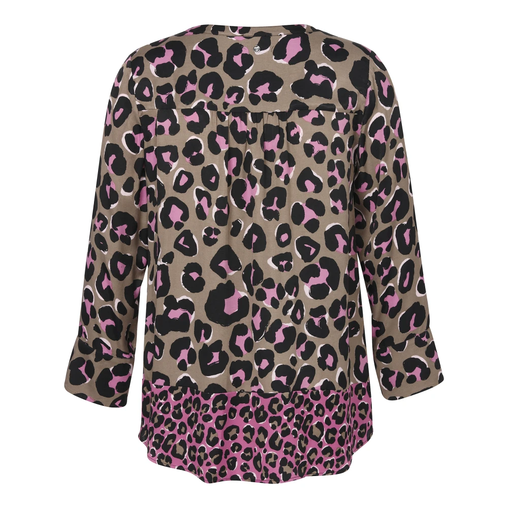 Frapp Gedrukte V-hals Tuniek Multicolor Dames