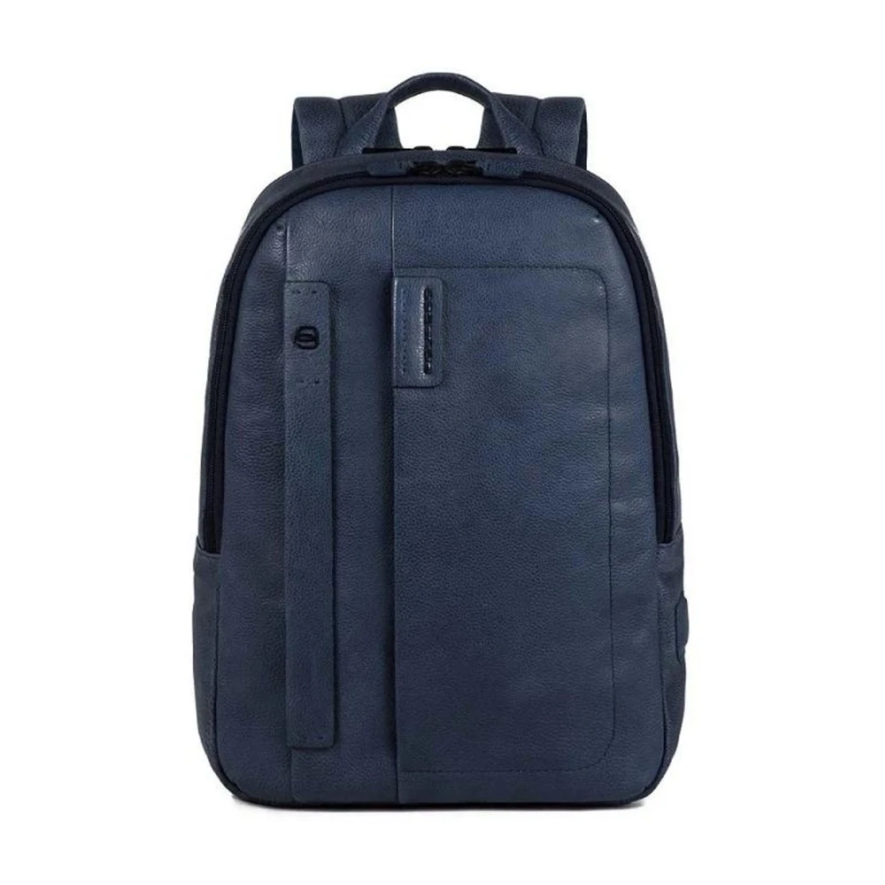 Piquadro Uomo Blu Zaino In Pelle Per Computer E Ipad