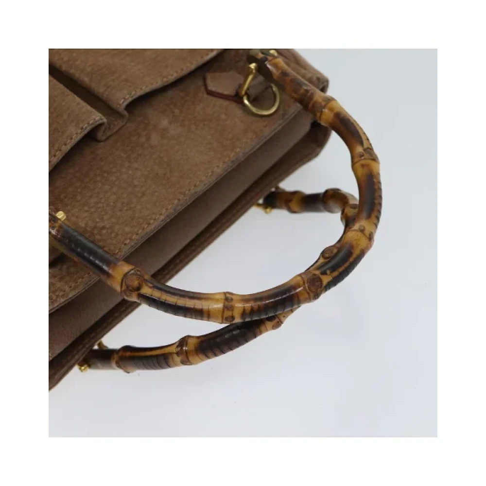 Gucci Vintage Pre-owned Suede handbags Beige Dames
