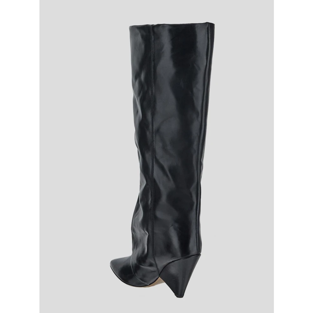 Isabel marant Kalfsleren Lyena Laarzen Black Dames