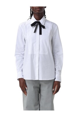 white-bow-neck-poplin-shirt