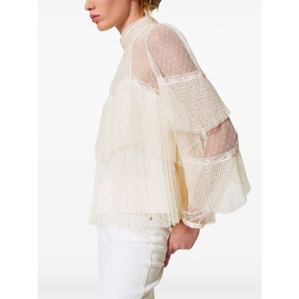 Twinset Witte Sweatshirt voor Vrouwen White Dames