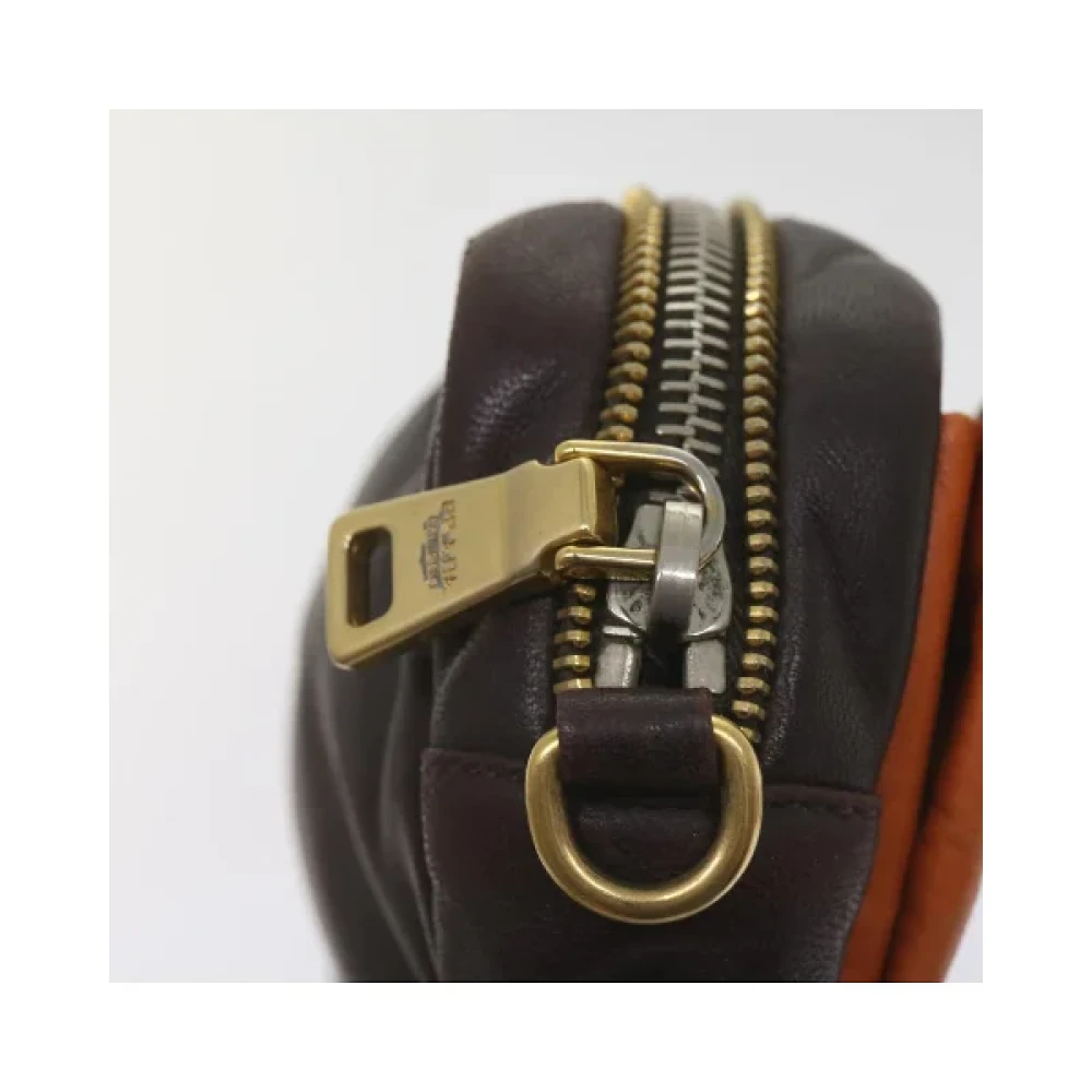 Prada Vintage Pre-owned Leather prada-bags Orange Dames