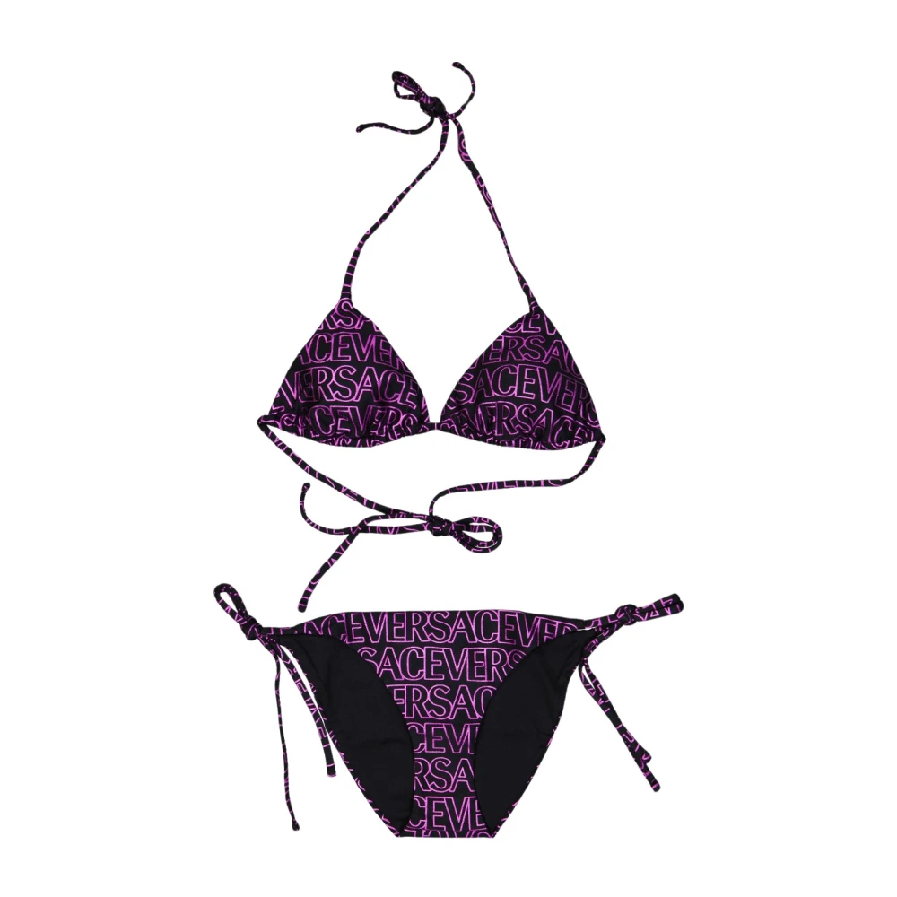 Versace Justerbar triangel bikini topp Purple, Dam