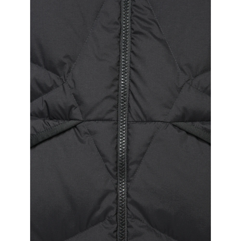 Moncler Gewatteerde jas met gebreide mouwen Black Heren
