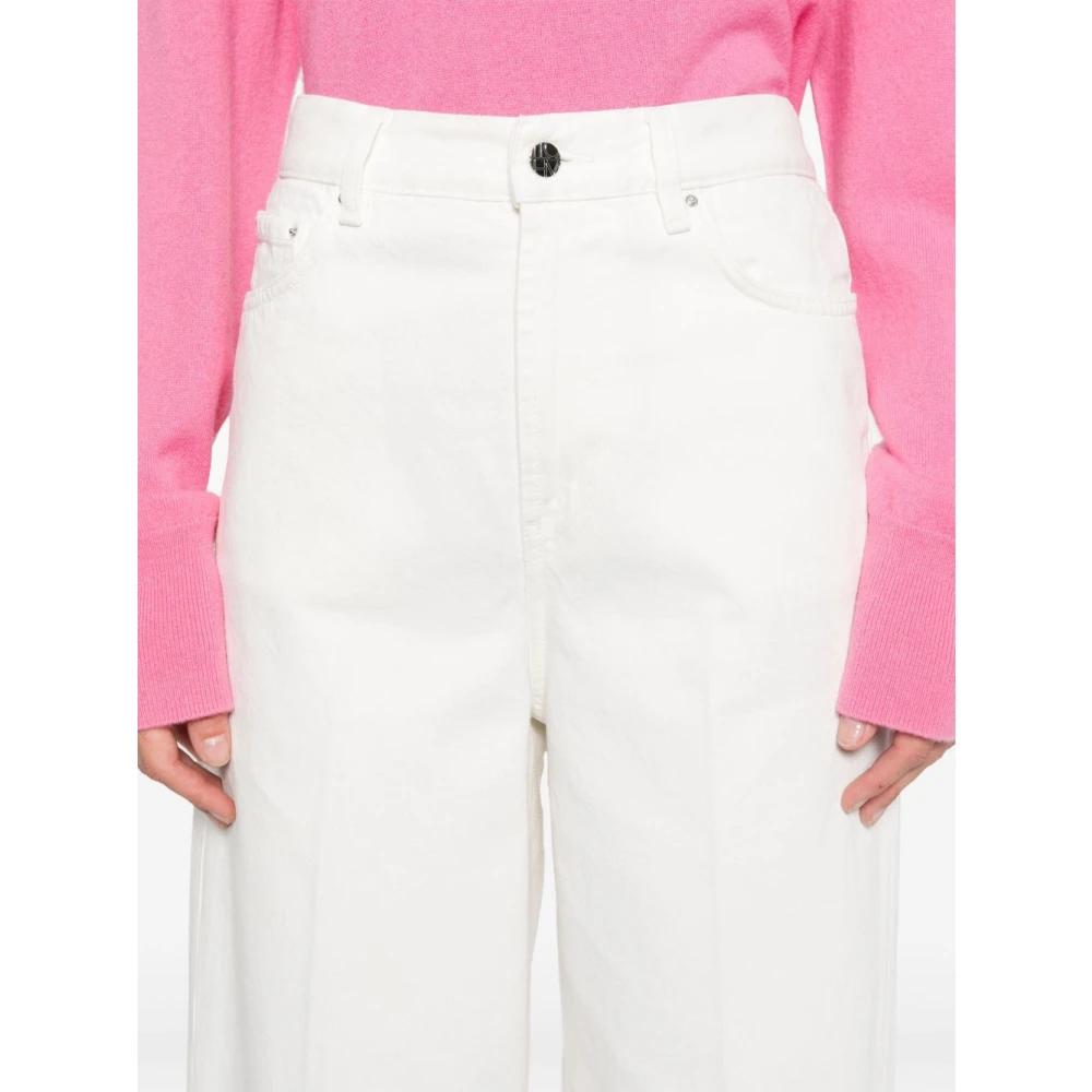 TotêMe Biologische Wide Leg Jeans White Dames