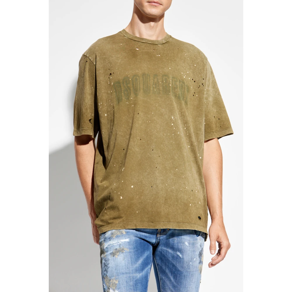 Dsquared2 Katoenen t-shirt Green Heren