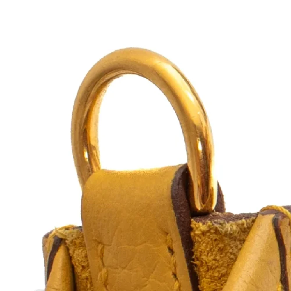 Hermès Vintage Pre-owned Leather shoulder-bags Yellow Dames