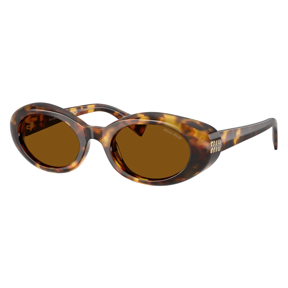 Miu Miu Women's Brown Mu B09s Oval Sunglasses - Sunglasses - 52 Mm - Accessories