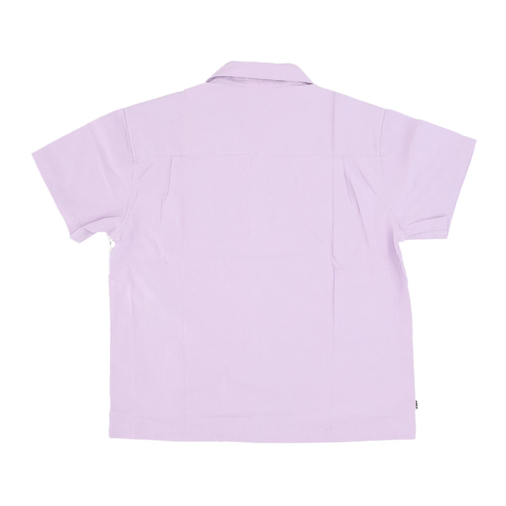 Obey Orchid Petal Geweven Shirt Korte Mouw Purple Heren