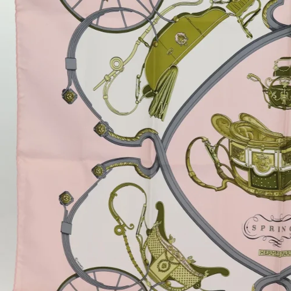 Hermès Vintage Pre-owned Silk scarves Pink Dames