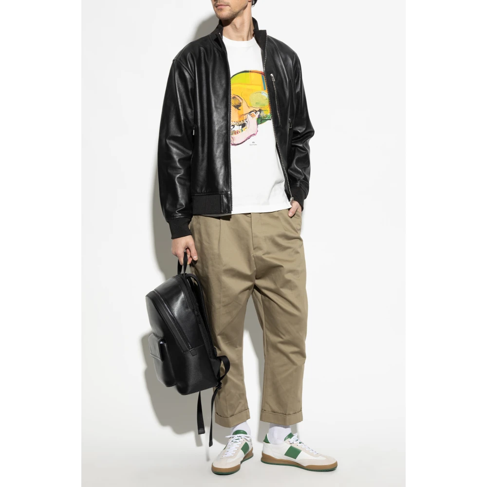 PS By Paul Smith Leren 'bomber' jack Black Heren