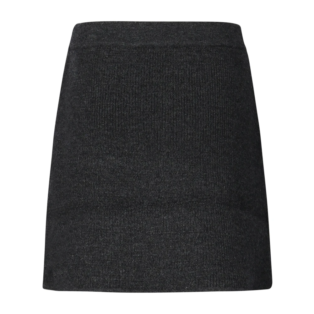 Self Portrait Grijze Wollen Stretch Rok Gray Dames