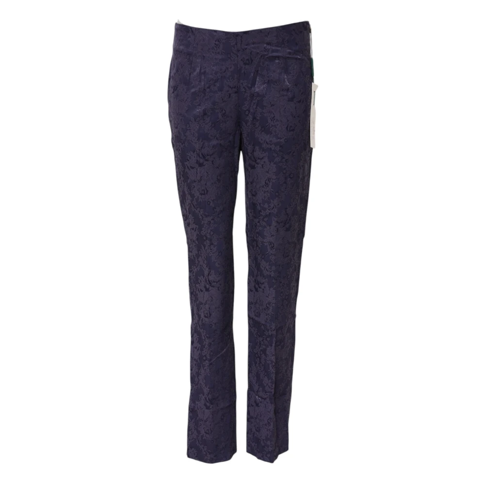BENCIVENGA Purple Jacquard High Waisted Pants - IT42|M - Image 2