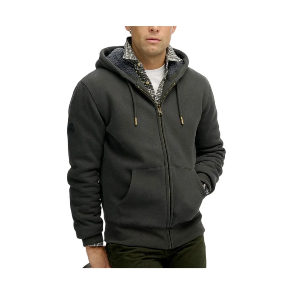 Superdry Uomo Grigio Felpe, 2XL, New,