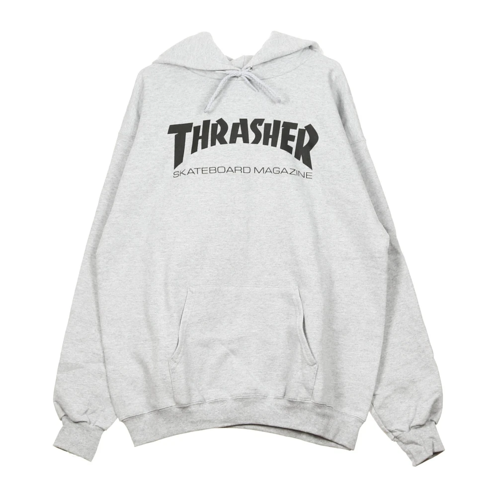 Thrasher Grijs Zwart Skatemag Hood Sweatshirt met Lange Mouwen Gray Heren