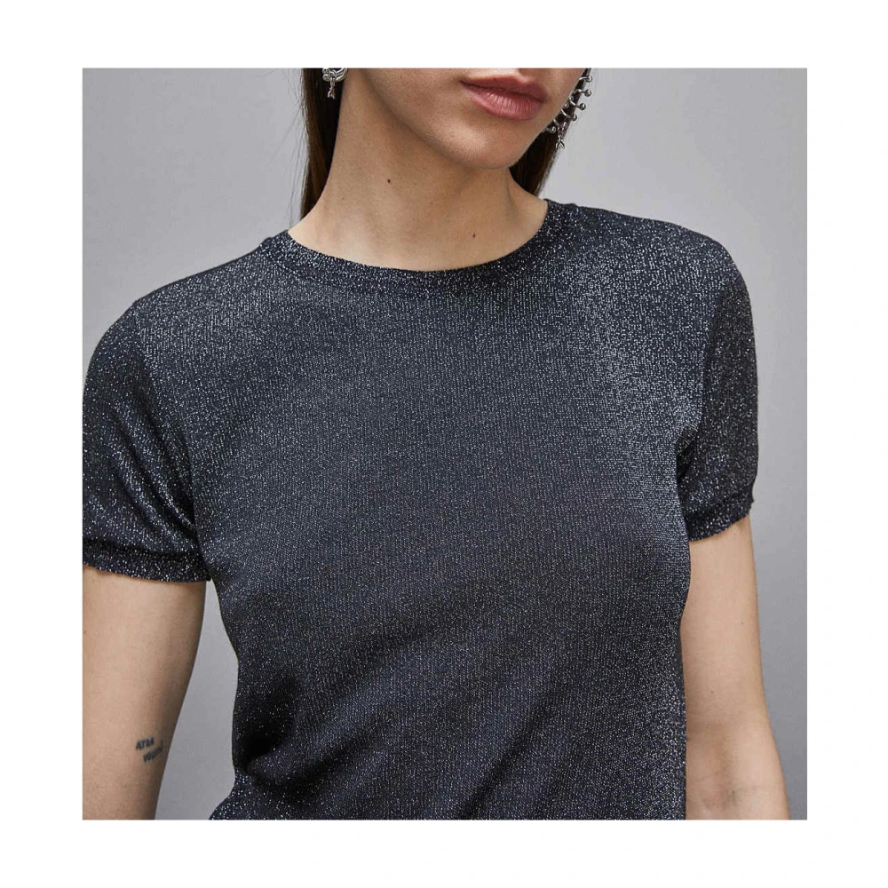 PATRIZIA PEPE Essentiële korte mouw top Black Dames