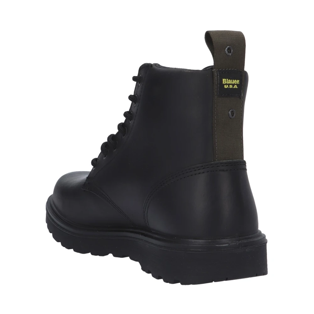 Blauer Veterschoen Enkellaars F3Guantanamo6 Oil Black Heren