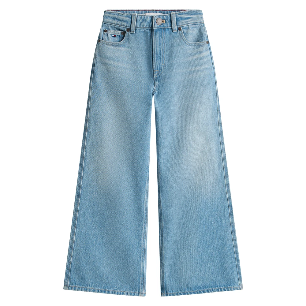 Tommy Hilfiger Girls Blue Jeans, 5 Y, Mabel Wide Leg Jeans