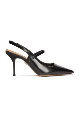 Öppen-tå fyrkantig klackpumps