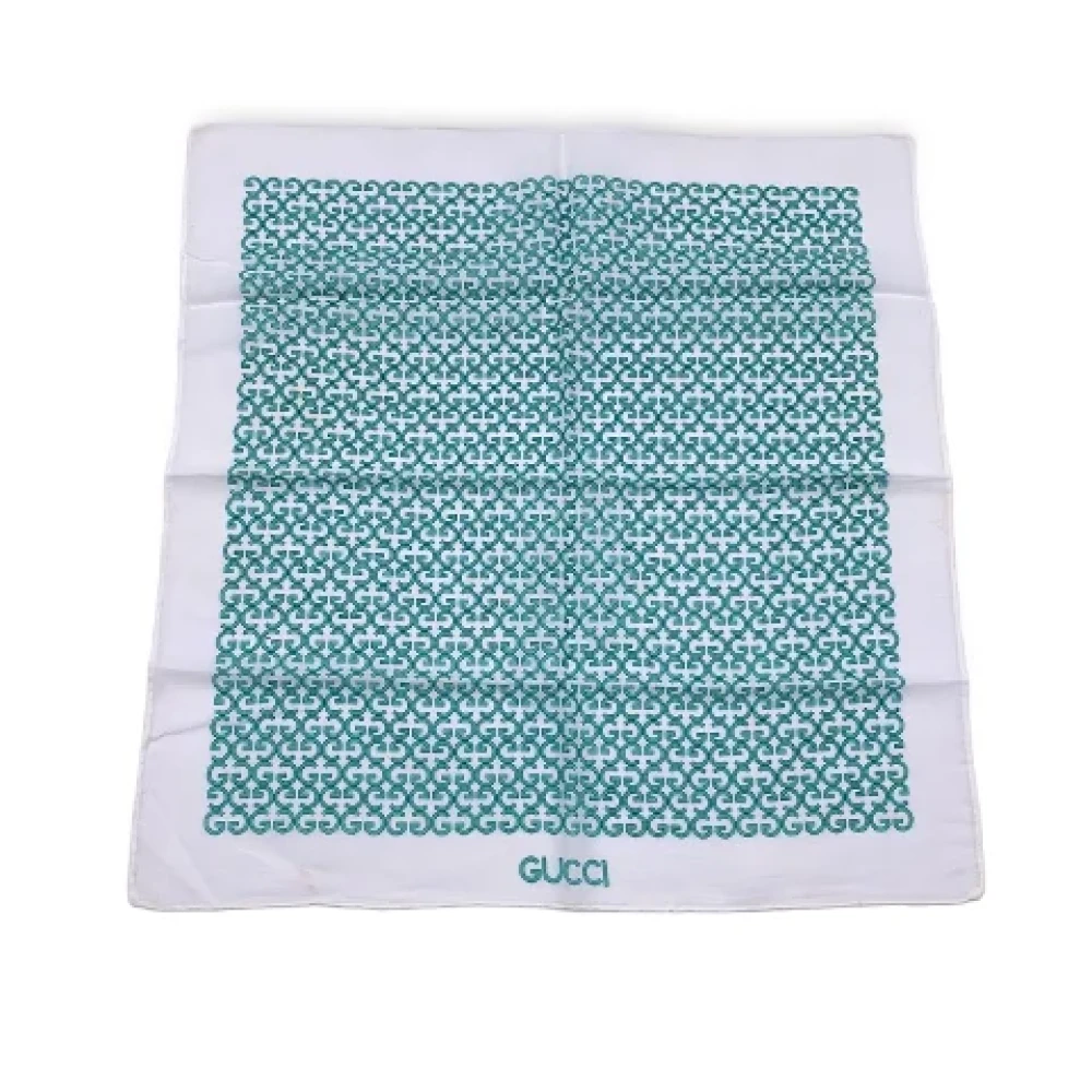 Gucci Vintage Pre-owned Cotton scarves Green Dames