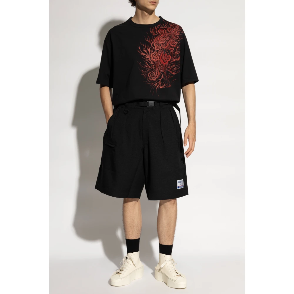 Y-3 Shorts met logo Black Heren