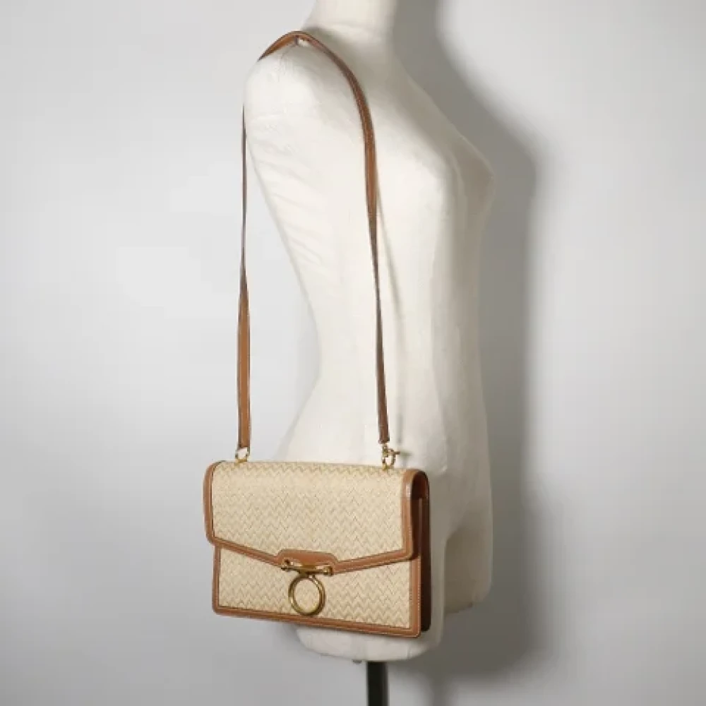 Hermès Vintage Pre-owned Fabric shoulder-bags Beige Dames