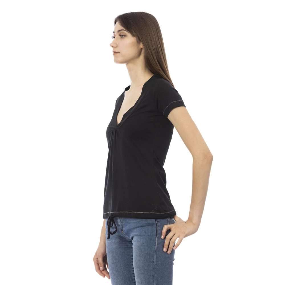 Trussardi Korte Mouw Ronde Hals T-Shirt Black Dames