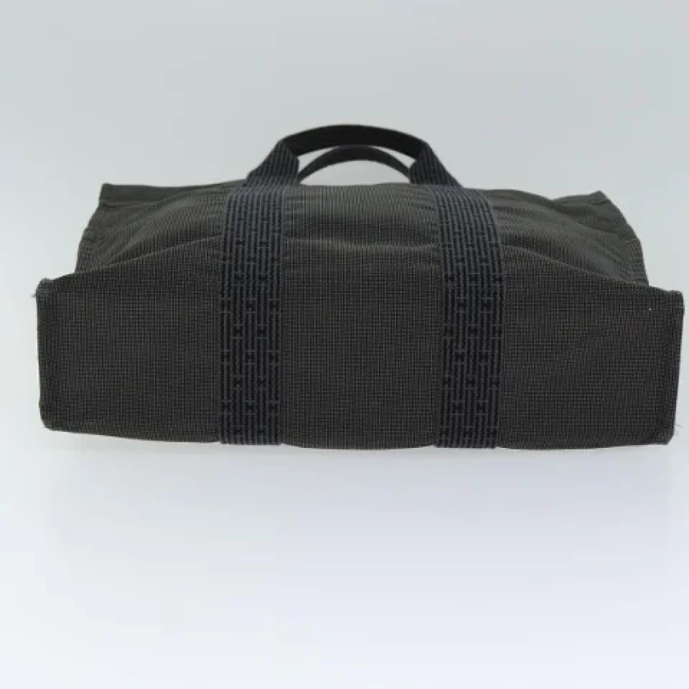 Hermès Vintage Pre-owned Canvas handbags Gray Dames
