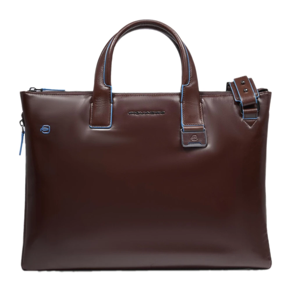 Piquadro Unisex Marron Sacs, Brun, Taille: One Size Blue Square Sacoche Fine Extensible Pour Ordinateur Portable 15.6"