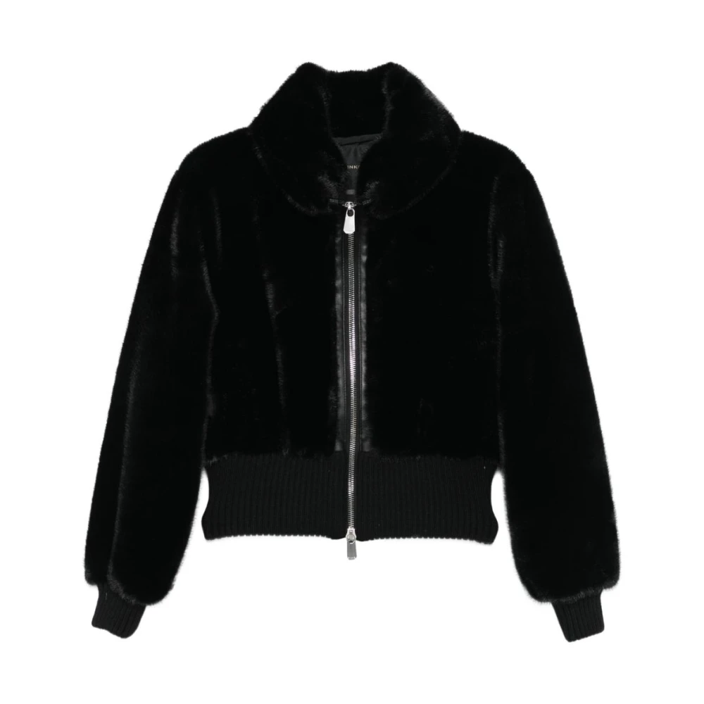 Pinko Women's Black Stylish Coats For Small