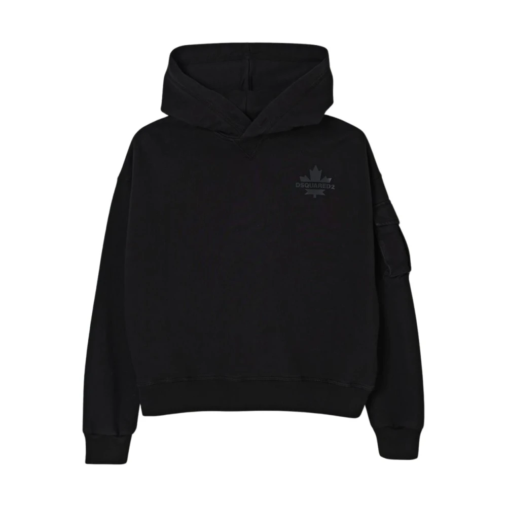 Dsquared2 Unisex Black Relaxed Fit Hoodie