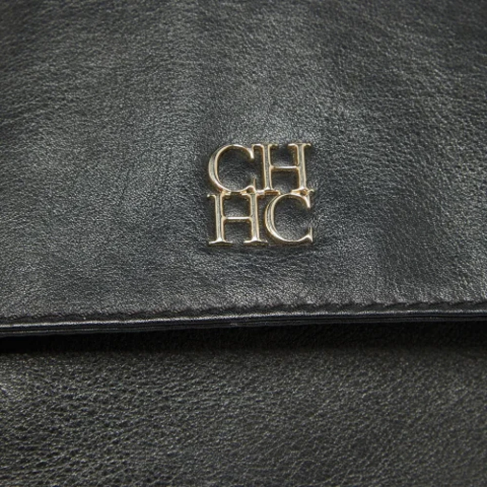 Carolina Herrera Pre-owned Leather shoulder-bags Black Dames
