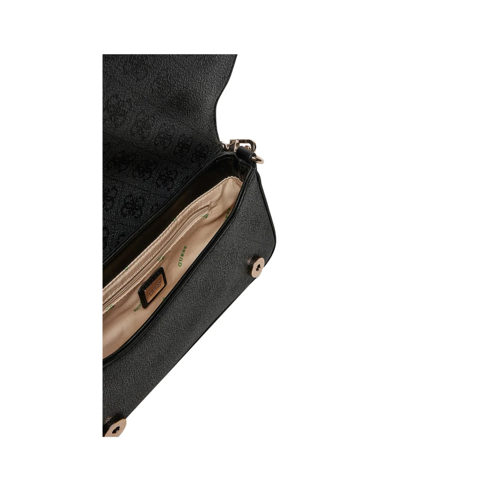 Guess Zwarte schoudertas met gouden details Black Dames