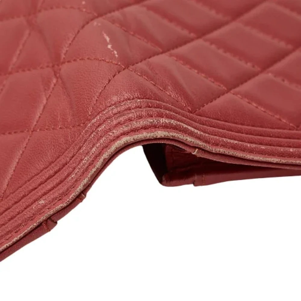 Chanel Vintage Pre-owned Leather wallets Red Dames