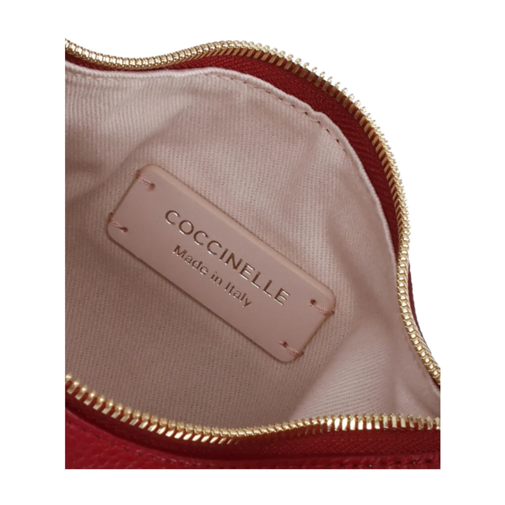 Coccinelle Rode leren handtas met verstelbare handvat Red Dames