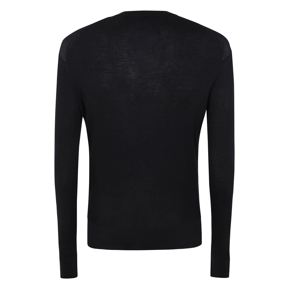 Tom Ford Henley Gebreide Trui Black Heren