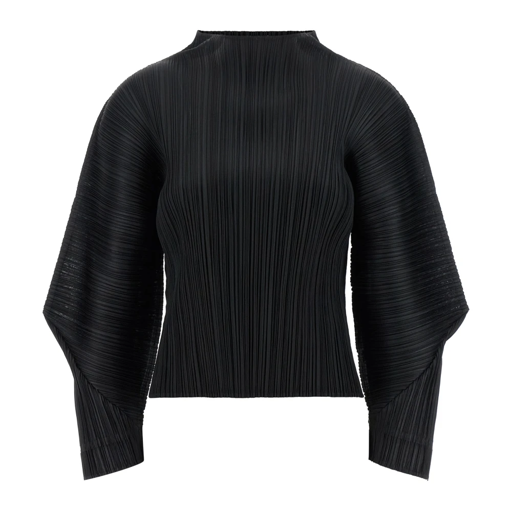 Issey Miyake Women's Black Skyline Pleated Top