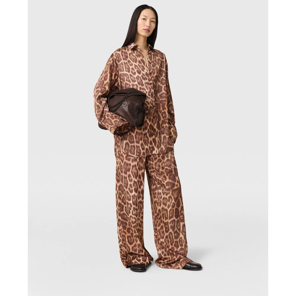 Stella Mccartney Bruine Blouse met Knopen en Puntkraag Brown Dames