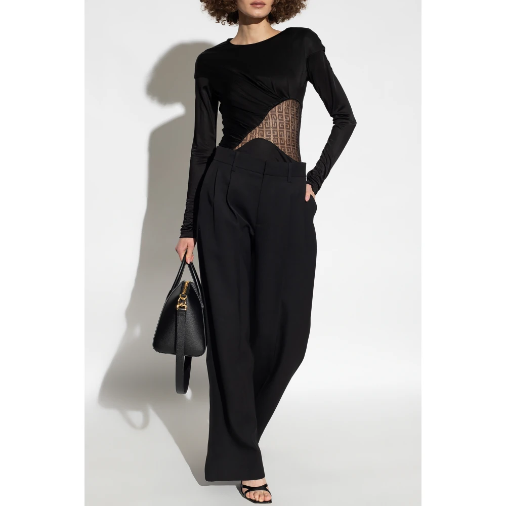 Givenchy Top met kanten inzetstuk Black Dames