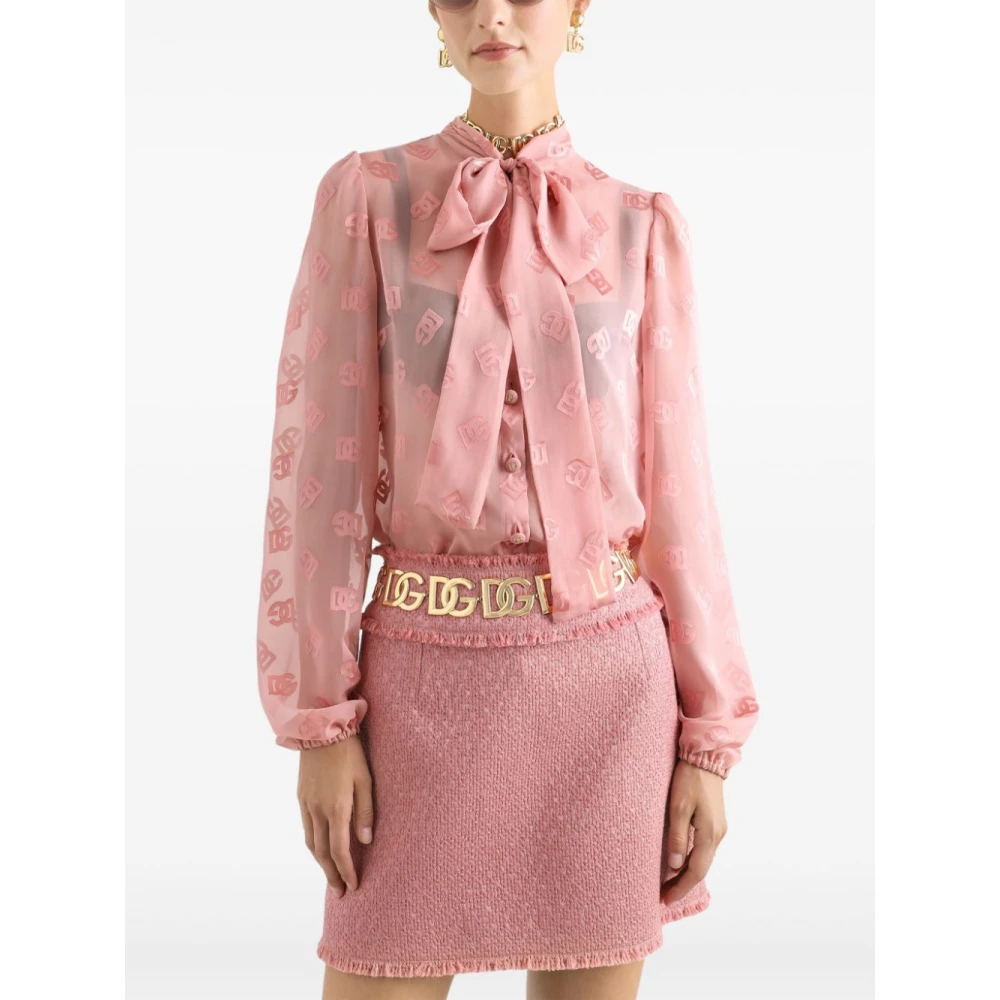 Dolce & Gabbana Roze Shirts voor Vrouwen Pink Dames