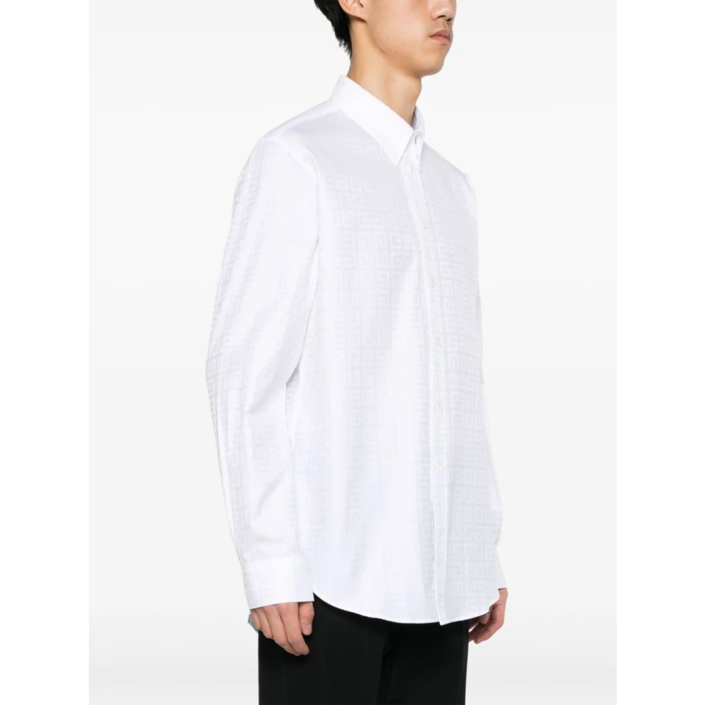Givenchy Wit Monogram Formeel Overhemd White Heren