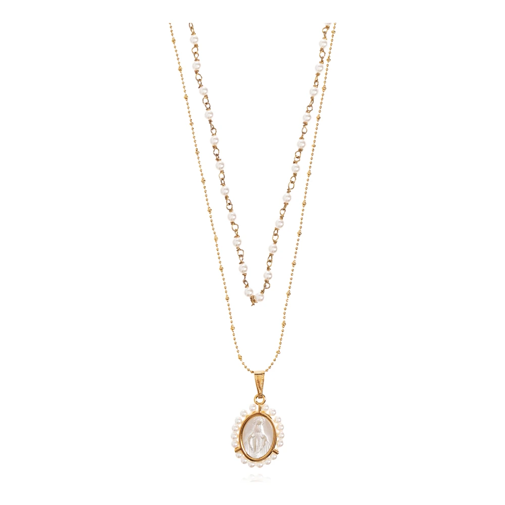 Dsquared2 Mannelijk Geel Accessoires Heren, One Size, Messing Ketting